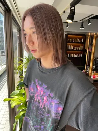 ミディアム メンズ オカモト ミユウのヘアスタイル