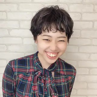 ショート カラー パーマ abilita AZUSAのヘアスタイル