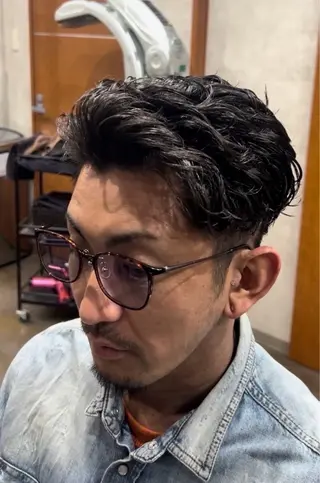 ショート パーマ メンズ 😇極上カット😇ハ イトーンカラー😇のヘアスタイル