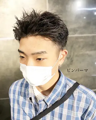 パーマ ヘアアレンジ メンズ ainico+所属・メンズ特化✂️栗原 侑也のヘアスタイル