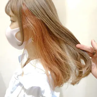 カラー ロング 髪質改善/ブリーチ 田代 龍我のヘアスタイル