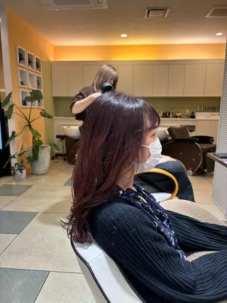 セミロング カラー 透明感カラー/ くびれヘア/ユウユのヘアスタイル