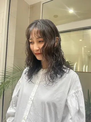 ロング パーマ ベージュ⟡˖ブリーチ ˖ ࣪⊹あずきのヘアスタイル