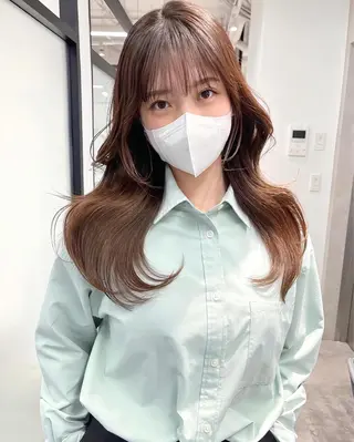 ロング 韓国レイヤーカット 髪質改善▫️水野有真のヘアスタイル