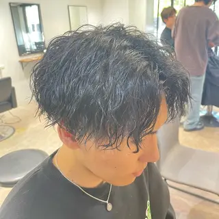 パーマ メンズ メンズ特化/パーマ/ ブリーチ/福島 千颯のヘアスタイル