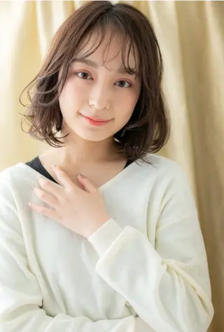 ミディアム パーマ カバーヘアブリス上尾店所属・飯田 萌友のヘアスタイル