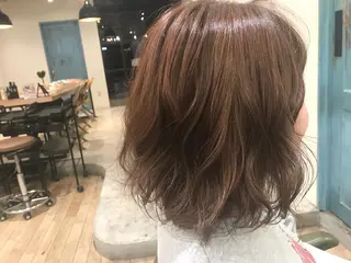 ミディアム カラー オリーブ透明感カラー 表参道/MIKUのヘアスタイル