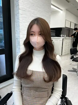 ロング 韓国ヘア♡ 顔まわりカットayaのヘアスタイル