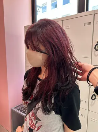 ロング カラー エフェクトブリーチ／ レイヤーカット／翔のヘアスタイル
