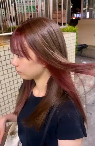 セミロング 【ブロンド】【ベージ ュ系】TAKUMAのヘアスタイル