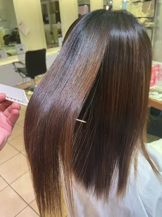 セミロング 髪質改善 SHEER. 大阪梅田所属・髪質改善/ 梅田中崎町/宮里のヘアスタイル