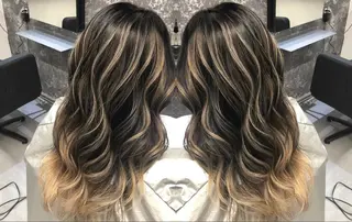 ロング カラー ヘアアレンジ アンドウ ユウ/ レイヤーカット/韓国のヘアスタイル