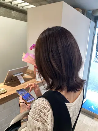 ミディアム カラー 💕当日予約OK ⭕️なおや💕のヘアスタイル