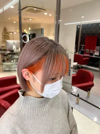 ショート カラー be flot所属・髪質改善/大阪守口市 🐣Ria‪🐣のヘアスタイル