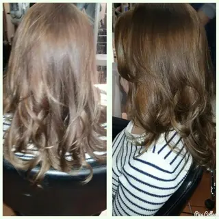 カラー ロング 下妻 カラーエクステ難波のヘアスタイル