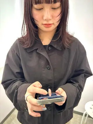 ミディアム カラー 新井 広之のヘアスタイル