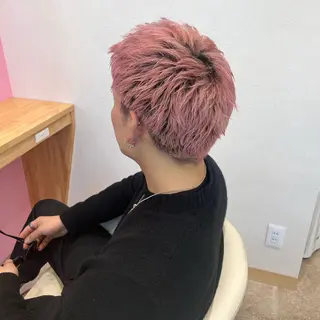 ショート カラー メンズ 望愛/レイヤー/ハイ トーン/デザインのヘアスタイル