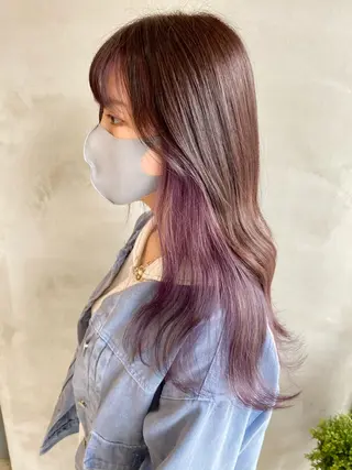 ロング カラー ネイル マツエク・マツパ reverie【レヴリー】所属・夜23時まで予約🉑 reverieあきらのヘアスタイル