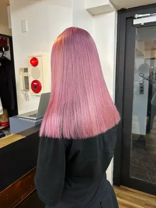 セミロング カラー ハイトーンカラー ⭐️NAZUNAのヘアスタイル