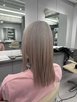 ミディアム カラー ほの カラー特化/ ブリーチ/ボブのヘアスタイル