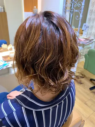 ショート パーマ 奥野 理香子のヘアスタイル