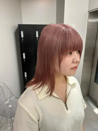 セミロング カラー Beleza 渋谷所属・Kazusa/渋谷/ エクステ/ハイトーンのヘアスタイル