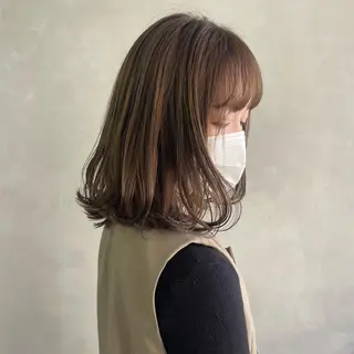 セミロング カラー パーマ ヘアアレンジ 艶髪/髪質改善/ 縮毛矯正⭐️熊野未来のヘアスタイル