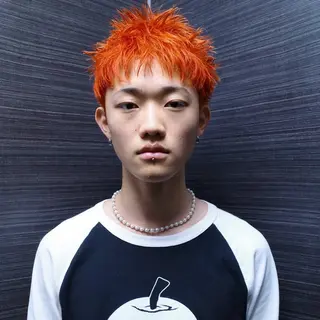 ショート カラー メンズ ハイトーン/パーマ/ メンズ / 櫻本🌐のヘアスタイル