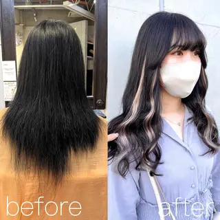 ロング カラー ヘアアレンジ 八巻 晴香のヘアスタイル