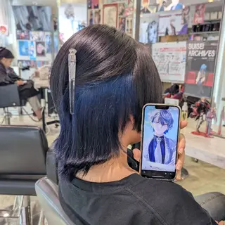 ミディアム カラー 推しカラー🦉にじさ んじカラー🌈🕒✨のヘアスタイル