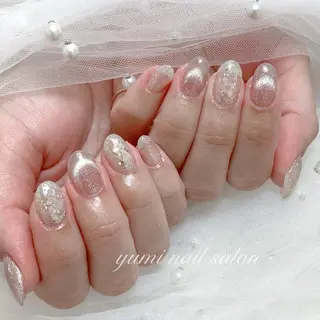 ネイル yumiジェル& チップ長さだしのネイルデザイン