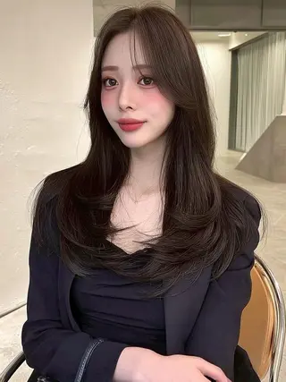 ロング カラー 💎透明感/韓国/ レイヤー/泉亮介💎のヘアスタイル