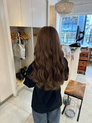 ロング カラー ハイトーン/カラー/ ヘアセット/松田健佑のヘアスタイル