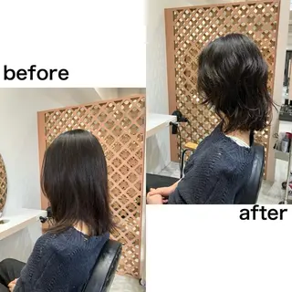 ミディアム パーマ 川間 将彦のヘアスタイル