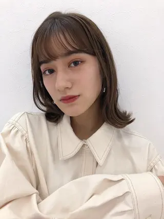 ミディアム カラー パーマ 💖美髪矯正💖 辻未侑のヘアスタイル