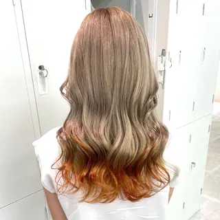 ロング カラー 奥山義進/大宮 /ダブルカラーのヘアスタイル