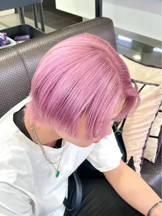 ショート カラー メンズ ｳﾙﾌ/ｾﾝﾀ- ﾊﾟｰﾄ【ﾅﾅﾐ】のヘアスタイル