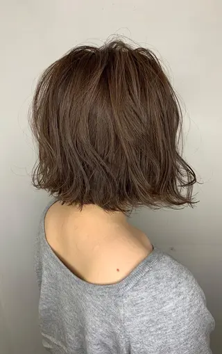 ショート カラー パーマ HERSHE by apollo所属・✨美髪矯正&ショート の小林✨のヘアスタイル