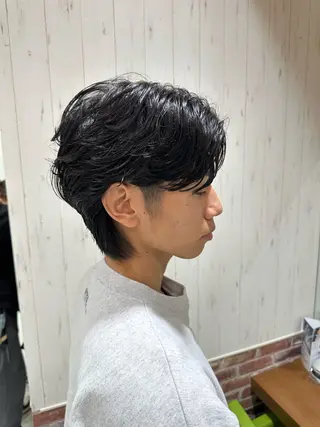 パーマ メンズ 中嶋 紘夢のヘアスタイル
