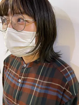 ミディアム カラー silo所属・silo MOKA 顔周りカット🦦のヘアスタイル