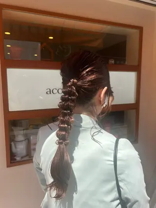 ロング カラー ヘアアレンジ 大川 夏実のヘアスタイル