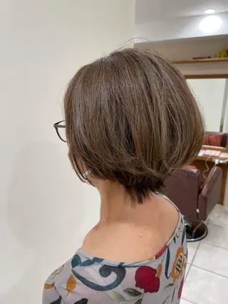 ショート 巻けるケア縮毛矯正✨ ケアカラー✨山下のヘアスタイル