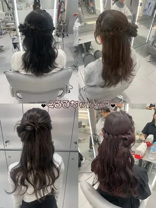 ヘアアレンジ ヘアセット🎀耳つぼ 👂💎MONAMIのヘアスタイル