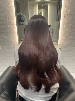 ロング カラー &chaLme   心斎橋所属・emi/髪質改善/ 韓国風/艶カラーのヘアスタイル