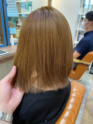 ミディアム カラー 山本 陸央のヘアスタイル