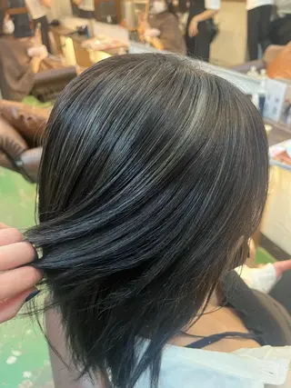 ショート カラー ♱地雷カラー♱ウルフ ♱ 藍衣 ♱のヘアスタイル