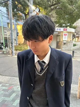 メンズ 有働由良／ハイトーン ／韓国メンズヘアのヘアスタイル