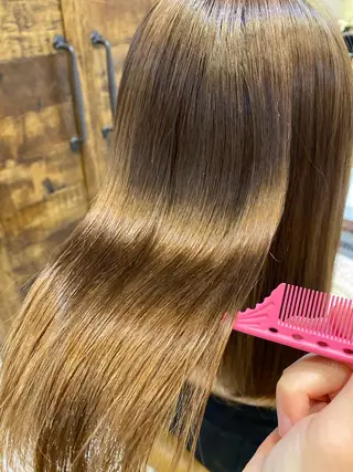 セミロング Puamelia 名古屋所属・韓国風ヘア✻透明感 カラー✻yukaのヘアスタイル