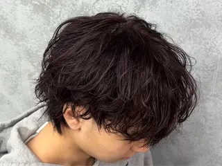 パーマ メンズ シャドウ/ルーズ パーマメンズりつきのヘアスタイル