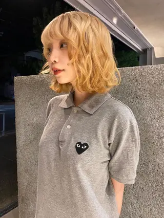 ミディアム カラー レイヤーカット/ ダブルカラーサクライのヘアスタイル